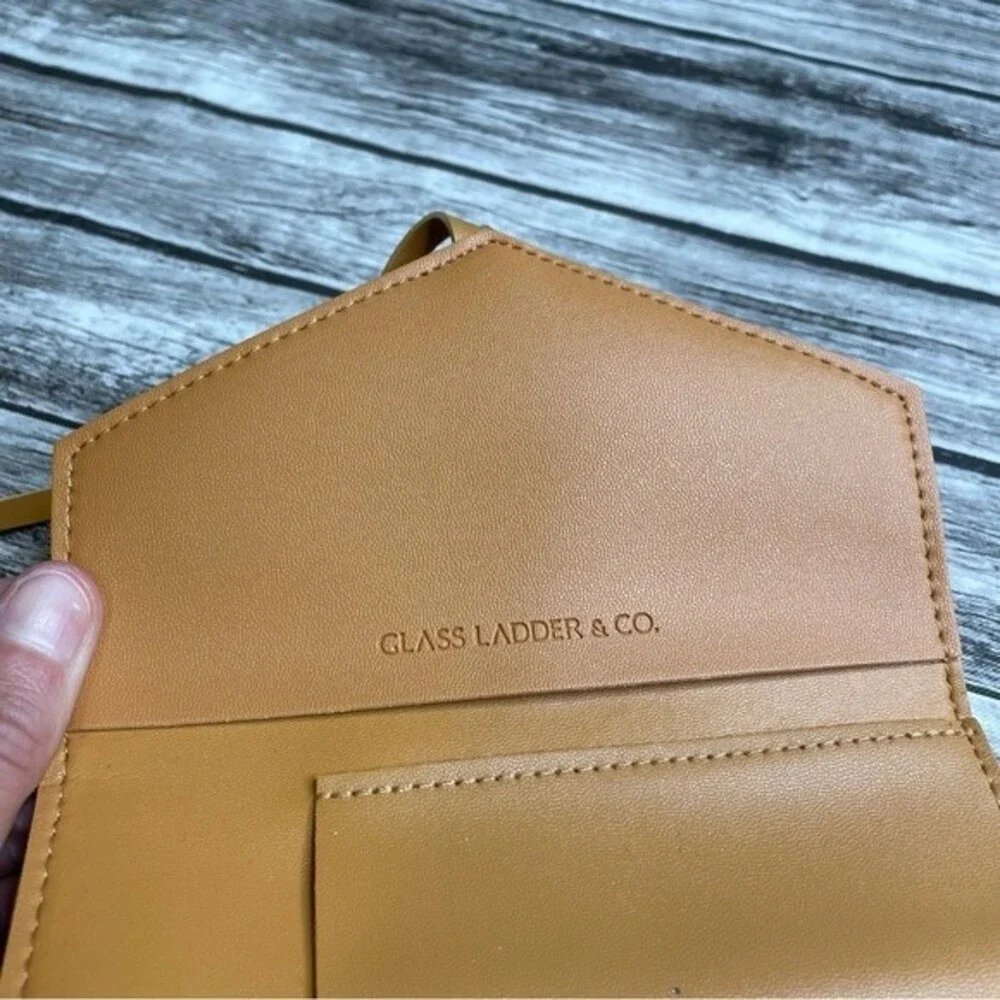 Glass Ladder & Co Katherine Tech Organizer Roll Vegan Leather Brown